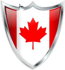 Canadian Flag In Shield